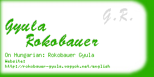 gyula rokobauer business card